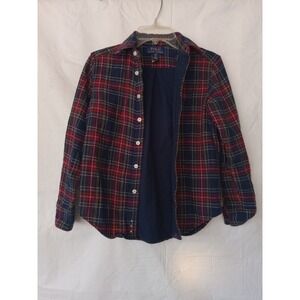 Polo Ralph Lauren Plaid Flannel Shirt Blue Red Yellow Boys Size S 8